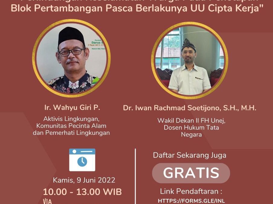 IMPA Akasia Menggelar Webinar Perlindungan Keselamatan Warga pada Blok Pertambangan Pasca Berlakunya Undang-Undang Cipta